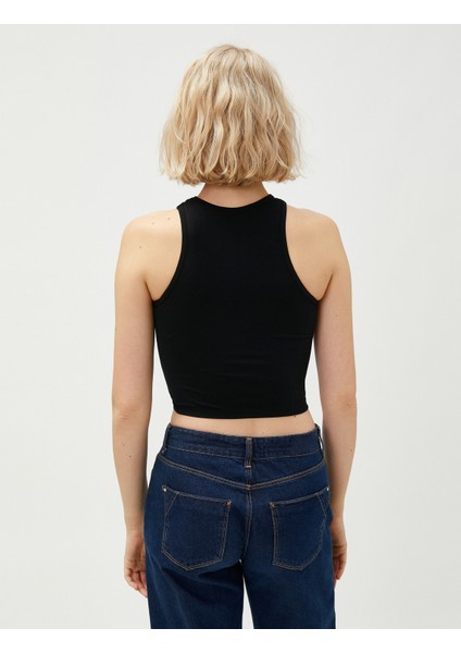 Crop Seamless Atlet Halter Yaka