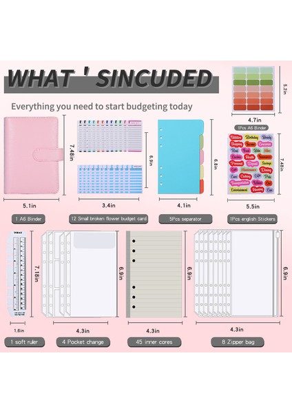 Mor A6 Para Bütçe Planlayıcısı Bağlayıcı Iç Sayfa Fermuarlı Zarflar Bütçeleme Için Nakit Zarflar A6 Nakit Budgetbinde Için Para Organizatör (Yurt Dışından) modelleri