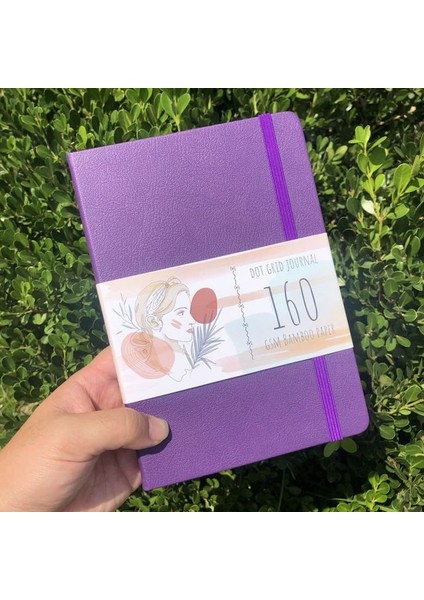 PURPLE6678 Noktalı 160 Sayfa A5 Bullet Noktalı Defter Nokta Izgara Dergisi Boş Bujo -160GSM Kağıt, 160P, Iç Cep, Elastik Bant, Kalem Döngü Tutucu (Yurt Dışından)