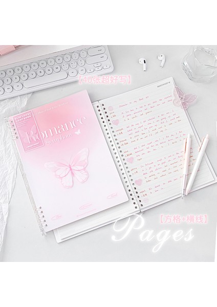 Stil 4 B5 40 Sayfalık B5 Dizüstü Kore Moda Degrade Renk Gevşek Yaprak Notapad Kawaii Scrapbooking Dergisi Öğrenci Malzemeleri (Yurt Dışından) fırsatları
