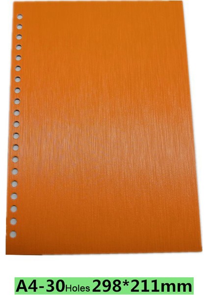 A4 Turuncu 2 Adet 30 Delikli Ciltleme Kapağı A4 Gevşek Yaprak Kapak A5 Pp Plastik Arka Kapak Günlük Defter Spiral Defter Planlayıcısı Halka Bağlayıcı (Yurt Dışından)