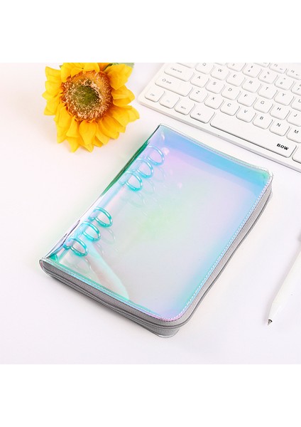 Sadece Kapak A6 Renkli Zip Çanta Lazer Gevşek Yaprak Bağlayıcı Defter Iç Çekirdek Kapak Not Defteri Planlayıcısı Ofis Kırtasiye Malzemeleri (Yurt Dışından)
