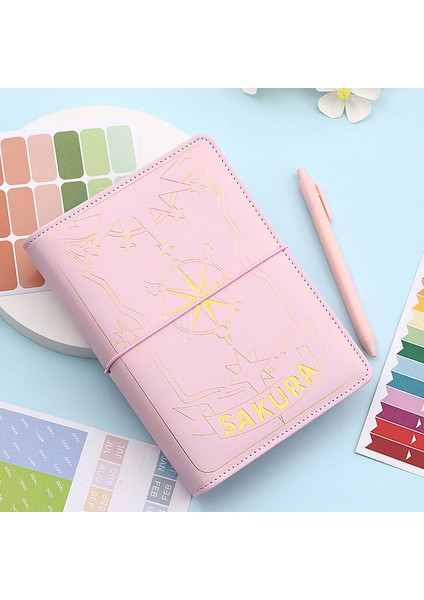 Pembe Kabuk A6 Bronzlaştırıcı Bağlayıcı Bütçe Planlayıcısı Dizüstü Nakit Zarf Bağlayıcı Bütçe Para Tasarrufu Zarflar Klasörü 6 Delikli Bağlayıcı Cepler (Yurt Dışından)