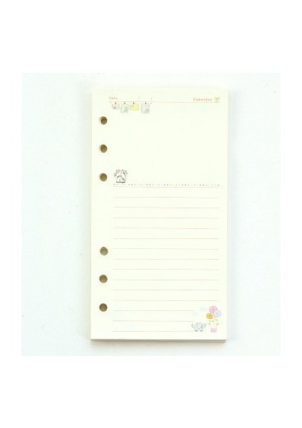 Not A5 Mınkys Kawaii 45 Yaprak A5 A6 Gevşek Yaprak Defter Kağıdı Dolum Spiral Ciltleme Dizini Iç Sayfa Günlük Aylık Haftalık Gündem Planı (Yurt Dışından)