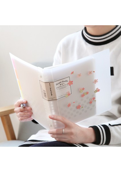 1 Pcb5 Lambency Pembe Kokuyo Gevşek Yaprak Defter Macaron Pastel Çerezler Iç Çekirdek A5 B5 A4 Günlüğü Çıkarılabilir Kapak Halka Bağlayıcı Öğrenci Kırtasiye (Yurt Dışından)