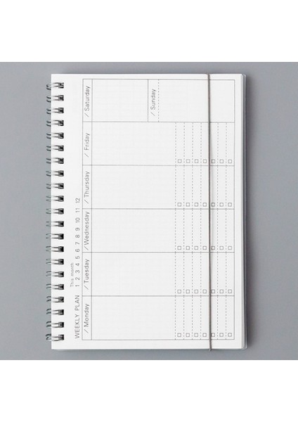 Haftalık Plan 2023 Defterler Gündem Günlük Haftalık Aylık Plan Spiral Organizer A5 Defterler Aylık Şeffaf Program Gündem Planlayıcı (Yurt Dışından)