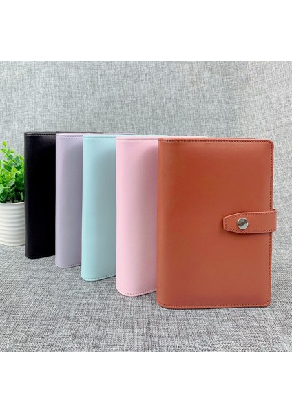 Sadece Kapak Pembe A7 A7 Macaron Renk 6 Telli Pu Klipsli Defter Deri Gevşek Yaprak Defter Kapağı Defterler Dergisi Kawaii Kırtasiye (Yurt Dışından)
