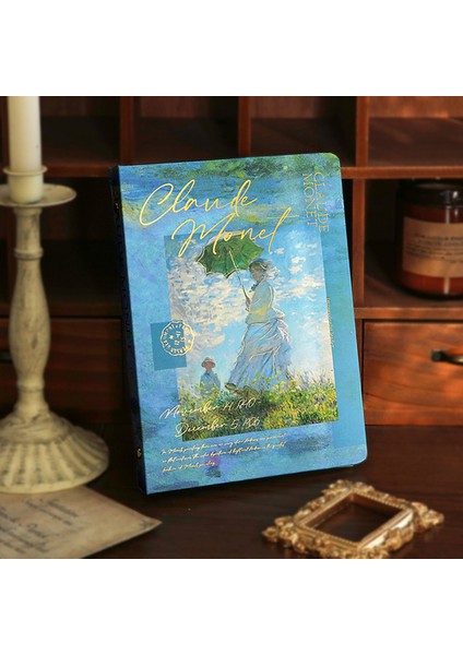 A5-B 64 Renkli Sayfa Van Gogh Monet Boyalı Ciltli Defterler A5/b5 Bağlayıcı Vintage Yaratıcı Günlük Planlayıcısı Dergisi Not Defteri Sanat Eskiz Defteri Kırtasiye (Yurt Dışından)