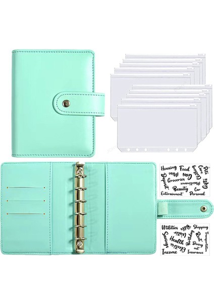 K 2 Etiketli Set A7 A7 Bağlayıcı Bütçe Pu Deri Fermuar Para Tasarrufu Zarf Çevirme Planlayıcısı Defter Kapağı Klasör Gündem Kırtasiye Malzemeleri Organizatör (Yurt Dışından)