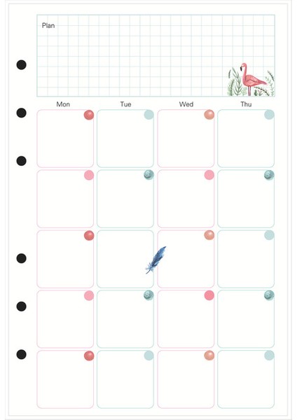 Aylık Planlayıcı A6 Toplam 90 Sayfa 45 Sayfa Kawaii A5 A6 Gevşek Yaprak Defter Kağıdı Dolum Spiral Ciltleyici Dizin Iç Sayfalar Aylık Haftalık Günlük Planlayıcı Gündem A7 (Yurt Dışından)