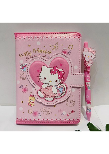 Sarı Chen Lın Kawaii El Defter Seti Sevimli Kız Karikatür Kırtasiye Manyetik Tokalı Defter Hediye Kutusu Seti Günlük Not Defteri (Yurt Dışından) fırsatları