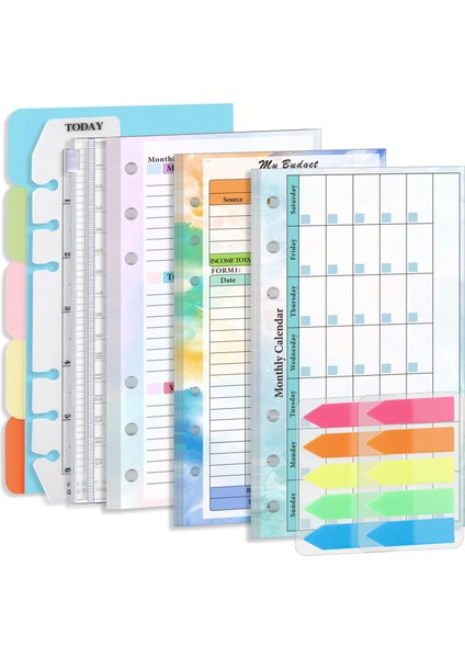 Süper Hediye Paketi Yeni A6 Gevşek Yaprak Defter Dolum Spiral Ciltleyici Iç Sayfa Bütçe Sayfası Haftalık Aylık Iç Kağıt Kırtasiye Ofis Malzemeleri (Yurt Dışından) fiyatları