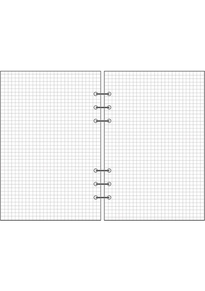Izgara A5 Toplam 90 Sayfa Klasik 6 Delikli Ciltleme Defteri Iç Kağıt Çekirdek/yeniden Doldurma Iç Kağıtlar:çizgi, Izgara, , Liste, Günlük Haftalık Aylık Planlayıcı A5 A6 (Yurt Dışından)