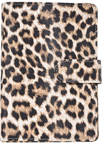 Bej A6 A6 Leopar Baskı Gevşek Yaprak Kapak Planı Kitap Bağlayıcı 6 Delik Nakit Bütçe Bağlayıcı Defter Ofis Kırtasiye (Yurt Dışından)