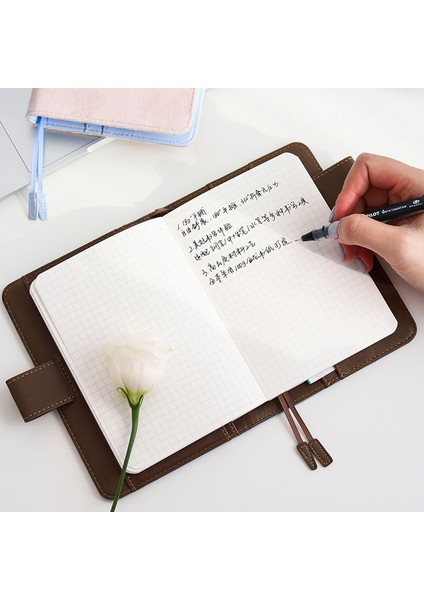 Siyah A6 Fromthenon Saf Renk Defter Kapağı A5 A6 Hobo Planlayıcısı Kitap Kapağı Kumaş Sanat Dizüstü Kabuk Öğrenci Günlüğü Okul Kırtasiye (Yurt Dışından) modelleri