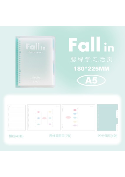 Mor A5 Şeffaf Kore Sevimli Günlük Defteri Dizüstü Gevşek Yapraklı Bağlayıcı Kawaii Dizüstü Gündem Organizatör Okul Kırtasiye (Yurt Dışından) modelleri