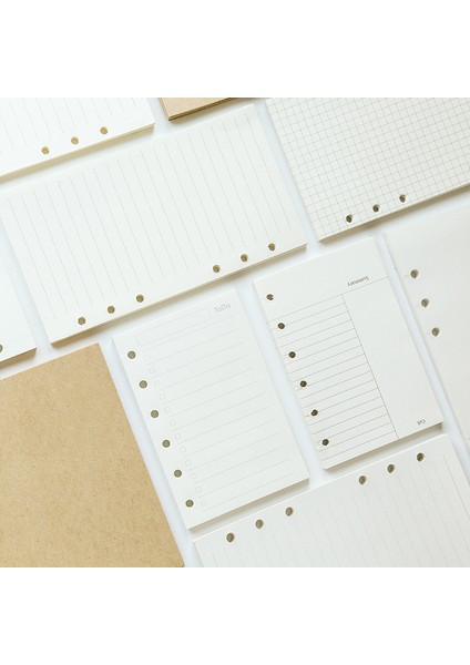 Boş A6 Fromthenon Kore Sevimli Dolgu Kağıdı Filofax Spiral Defter Için Dolum A5A6A7 Planlayıcısı Renk Izgara Boş Yapılacaklar Listesi Çekirdek Kırtasiye (Yurt Dışından)