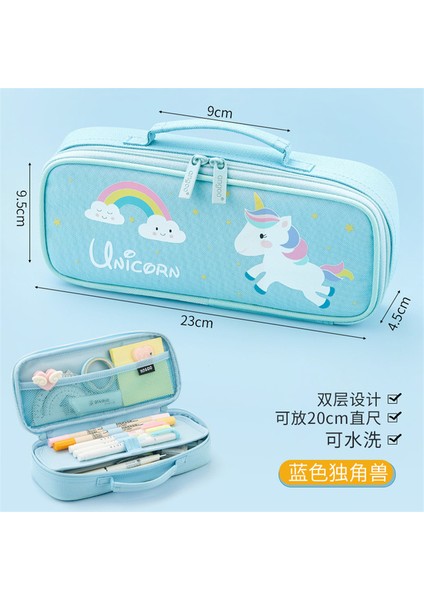 Trousse Kalem Kutusu Okul Malzemeleri Unicorn Estuche Escolar Trousse Kawaii Astronot Kalem Kutusu Stylo Kalemlik Estuches Para El Colegio (Yurt Dışından)