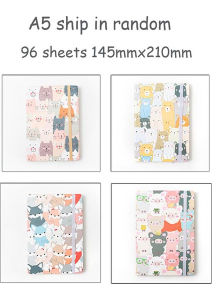 A5 1 Adet Rastgele Sharkbang A5 A6 A7 Mini Dizüstü Trompet Sevimli Not Defteri Sert Kapak Kawaii Kedi Hayvanlar El Kitabı Dergisi Gündem Kitaplar Kırtasiye (Yurt Dışından)