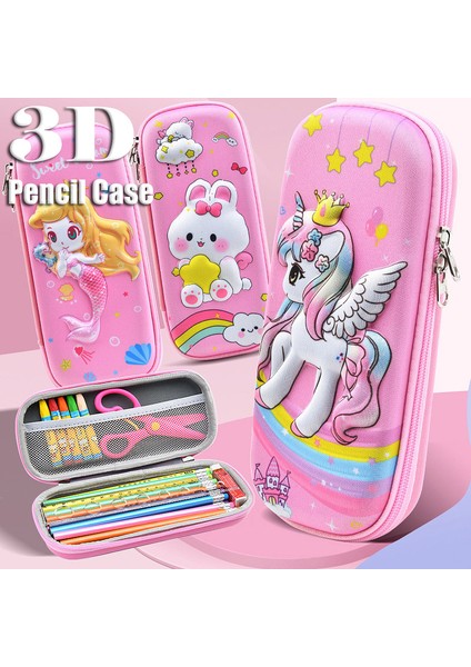 Ay Unicorn 3D Kawaii Kalem Kutusu Kılıfı Kız Erkek Unicorn Organizatör Sevimli Kalem Çantası Kalem Kutusu Okul Ofis Malzemeleri Öğrenciler Kırtasiye (Yurt Dışından) fiyatları