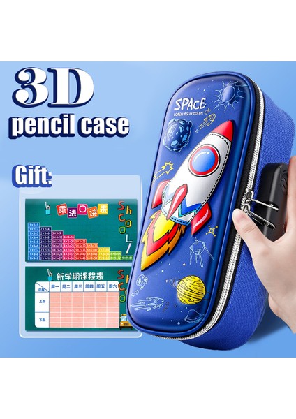 Tavşan Pembe-Loc ile 3D Kawaii Kalem Kutusu Kilitli Boy Unicorn Organizatör Kız Için Sevimli Kalem Kılıfı Kutusu Çanta Okul Ofis Malzemeleri Öğrenciler Kırtasiye (Yurt Dışından) fiyatları
