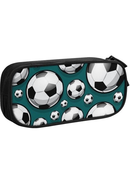 Stil 7 Futbol Oyuncuları Siyah Kalem Kutusu Kız Erkek Büyük Depolama Futbol Topu Sevgilisi Kalem Çantası Kutusu Okul Aksesuarları (Yurt Dışından)