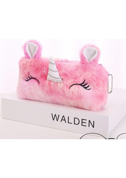 OSS23752RH Moda Renkli Peluş Unicorn Kalem Kutusu Büyük Kapasiteli Kalem Kalem Kılıfı Çanta Kızlar Için Kalem Çantası Okul Malzemeleri Kırtasiye Hediye (Yurt Dışından)