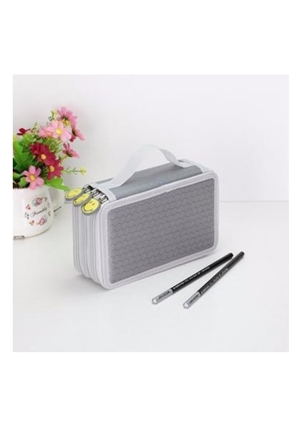 3 Katmanlar Gri Oxford Okul Kalem Kutusu Kawaii 36/48/72 Delik Penaltı Kalem Kutusu Büyük Kalem Çantası Kutusu Çok Çocuklar Çok Fonksiyonlu Kırtasiye Kese (Yurt Dışından)