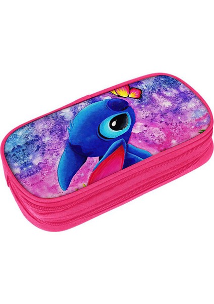 1 Adet Çocuklar Disney Pembe Dikiş Tema Stilleri Kalem Çantası Naylon Kalem Kutusu Çocuk Siyah Okul Malzemeleri Yüksek Kaliteli Kırtasiye Seti (Yurt Dışından)