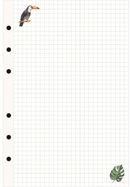 Izgara A5 2023 45 Sayfa Kawaii A5 A6 Gevşek Yaprak Defter Kağıdı Dolum Spiral Ciltleyici Dizin Iç Sayfalar Aylık Haftalık Günlük Planlayıcı Gündem (Yurt Dışından)