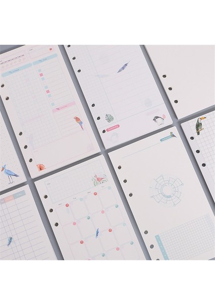 Izgara A5 2023 45 Sayfa Kawaii A5 A6 Gevşek Yaprak Defter Kağıdı Dolum Spiral Ciltleyici Dizin Iç Sayfalar Aylık Haftalık Günlük Planlayıcı Gündem (Yurt Dışından) modelleri