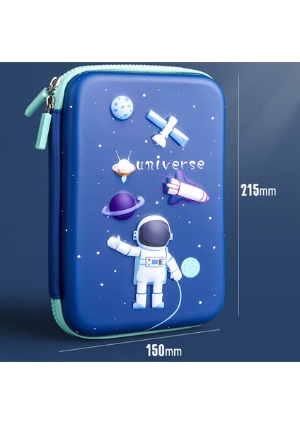 16 Kalem Kutusu Siyah Astronot Kalem Kutusu Estuches Escolares Kırtasiye Sevimli Kalemlik Astuccio Unicorn Trousse Scolaire Kalem Kutusu (Yurt Dışından)