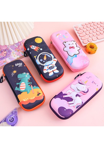 20 Kawaii Kalem Kutusu Unicorn Kalem Kutusu Astuccio Scuola 3D Estojo Escolar Sevimli Kore Kırtasiye Trousse Scolaire Kalem Kutusu (Yurt Dışından)
