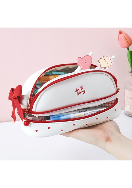 Bir Kalem Kutusu Büyük Kawaii Okul Kalem Kutuları Çilek Kırtasiye Kalem Kutusu Kızlar Için Trousse Okul Malzemeleri Sevimli Kalem Çantaları (Yurt Dışından) modelleri