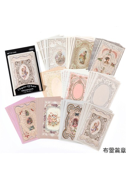 Stil 4 50 Sayfa Retro Dantel Estetik Kraft El Işi Kağıdı Dıy Scrapbooking Dekor Önemsiz Dergisi Sanat Kolaj Fotoğraf Albümü Vintage Arka Plan Kağıdı (Yurt Dışından)