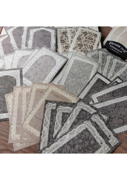 Stil 4 50 Sayfa Retro Dantel Estetik Kraft El Işi Kağıdı Dıy Scrapbooking Dekor Önemsiz Dergisi Sanat Kolaj Fotoğraf Albümü Vintage Arka Plan Kağıdı (Yurt Dışından) fırsatları