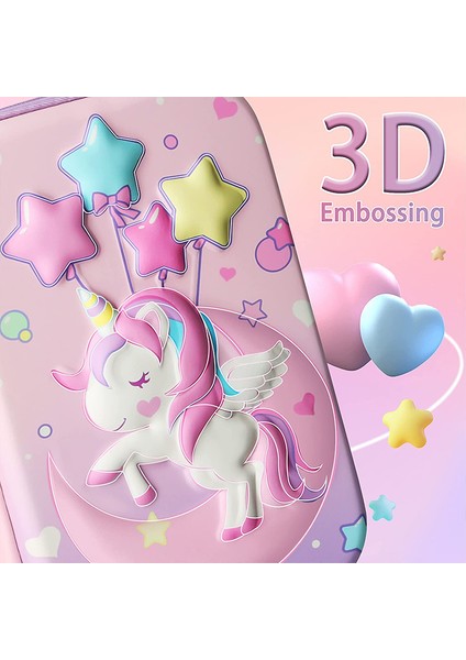 Unicorn -2 Katmanlı 3D Karikatür Eva Kalem Kutusu Unicorn 2 Katmanlı Kızlar Için Kawaii Su Geçirmez Kalem Kutusu Renkli Okul Malzemeleri Sevimli Kırtasiye Çanta Hediyeler (Yurt Dışından) fırsatları