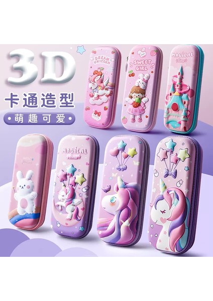 Gökkuşağı Unicorn S Unicorn 3D Kalem Kutusu Kasa Lavanta Denizkızı Kalem Tutucu Çanta Anime Kırtasiye Organizatör Pembe Tavşan Cetvel Kılıfı Okul Malzemeleri (Yurt Dışından) fırsatları