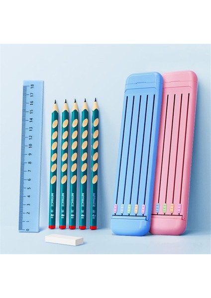 8 Parçalı Set A2 Öğrenci Plastik Kalem Kutusu Okul Kırtasiye Seti Kalem Cetvel Silgi Her Kalem Bağımsız Kalem Kutusu Çocuk Tatil Hediyeler Kalem Kutusu (Yurt Dışından)