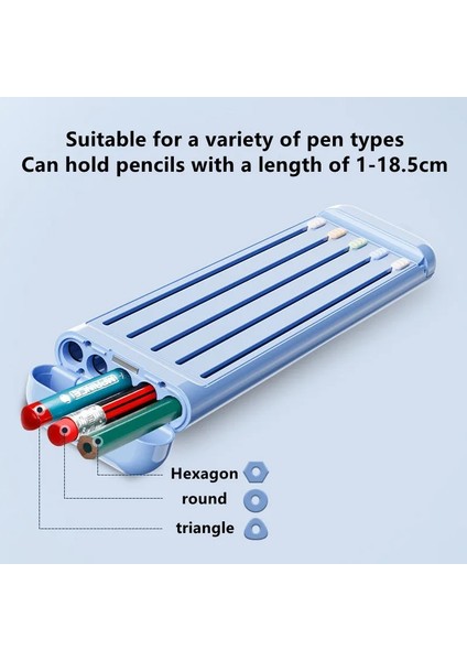 8 Parçalı Set A2 Öğrenci Plastik Kalem Kutusu Okul Kırtasiye Seti Kalem Cetvel Silgi Her Kalem Bağımsız Kalem Kutusu Çocuk Tatil Hediyeler Kalem Kutusu (Yurt Dışından)