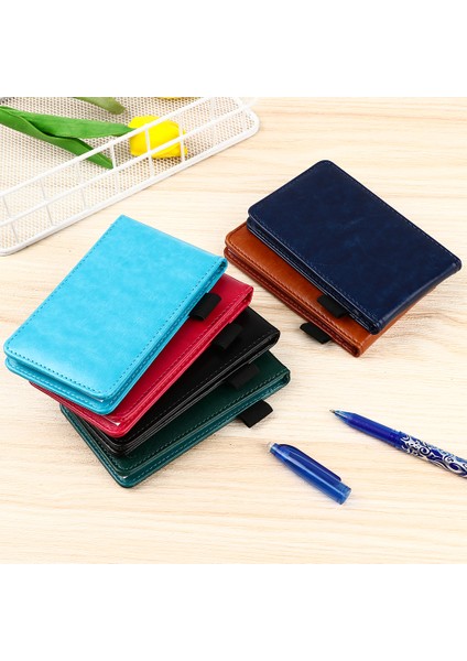 Açık Mavi 17.5X10 cm Mini Cep Dizüstü Çok Fonksiyonlu A7 Günlük Planlayıcısı Notlar Çalışma Not Defteri Deri Not Defteri Yedekler Bloknot (Yurt Dışından)