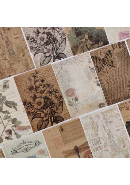 Stil 6 40 Adet Benekli Sayfalar Çiçek Kelebek Karışık Malzeme Kağıt Önemsiz Dergisi Retro Bloknot Notları Scrapbooking Günlük Dergiler Dıy (Yurt Dışından)