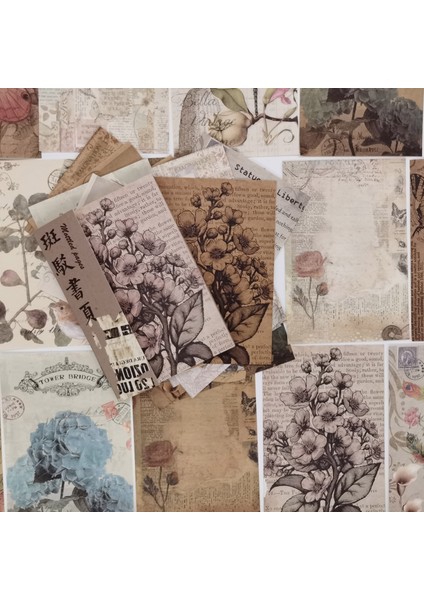 Stil 6 40 Adet Benekli Sayfalar Çiçek Kelebek Karışık Malzeme Kağıt Önemsiz Dergisi Retro Bloknot Notları Scrapbooking Günlük Dergiler Dıy (Yurt Dışından)