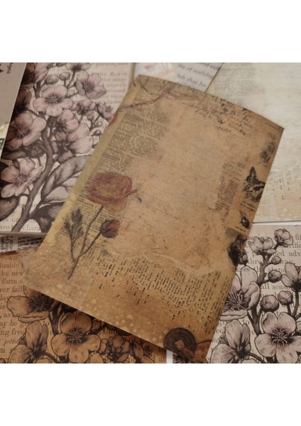 Stil 6 40 Adet Benekli Sayfalar Çiçek Kelebek Karışık Malzeme Kağıt Önemsiz Dergisi Retro Bloknot Notları Scrapbooking Günlük Dergiler Dıy (Yurt Dışından)