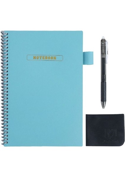 Yeşil A5 Silinebilir Defter Kağıdı Yeniden Kullanılabilir Akıllı Kablolu Defter Taşınabilir Su Geçirmez Not Defteri Spiral Not Defteri (Yurt Dışından)
