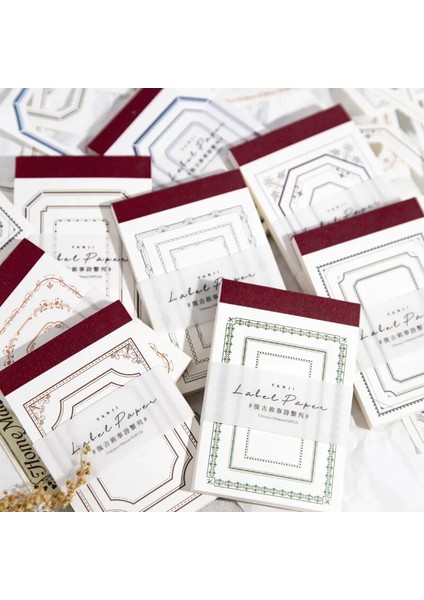 Stil 7 50 Adet Vintage Çerçeve Kraft El Işi Kağıdı Kalıp Kesim Etiketleri Oymak Bloknot Önemsiz Dergisi Scrapbooking Çıkartmaları Ofis Okul Kırtasiye (Yurt Dışından)