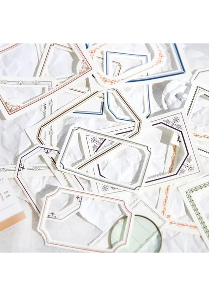 Stil 7 50 Adet Vintage Çerçeve Kraft El Işi Kağıdı Kalıp Kesim Etiketleri Oymak Bloknot Önemsiz Dergisi Scrapbooking Çıkartmaları Ofis Okul Kırtasiye (Yurt Dışından)