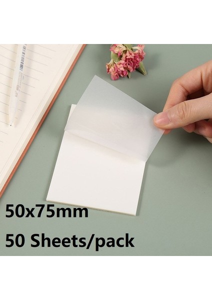 50X75 cm (50 Yaprak) Şeffaf Yapışkan Not Defterleri Sıyırık Çıkartmalar Su Geçirmez Kendinden Yapışkanlı Not Not Defteri Okul Ofis Malzemeleri Kırtasiye (Yurt Dışından)