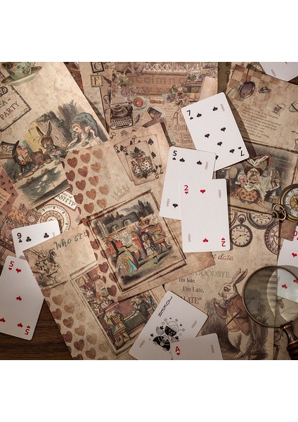 E Yoofun 20 Adet/takım Büyük Boy Vintage Dekoratif Malzeme Kağıtları Günlük Kayıt Scrapbooking Craft Yapımı Retro Kırtasiye (Yurt Dışından) fırsatları