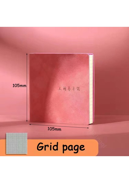 Pembe Izgara Kare Defter ve Dergi Mini Not Defteri Günlüğü Gündem Planlayıcısı Okula Dönüş Ofis Malzemeleri Için Çizgili/ızgara/boş Yazma Kağıdı (Yurt Dışından)